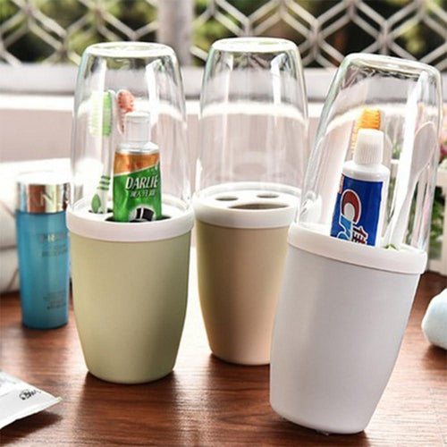 1pc Portable Toothbrush Storage Box – Travel Toothbrush Case, Simple Toothpaste Holder Container, Mouthwash Cup for Business Trip, Travel Essentials - LIFE STORES UGANDA