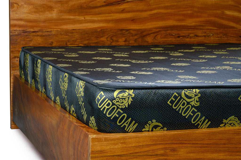 Smart Deluxe Black Mattress 6x6ft 6-Inch Tape Edge 20 Density Foam Durable Breathable Mattress