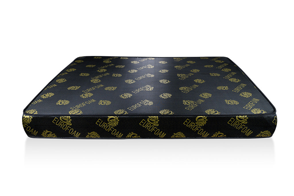 Smart Deluxe Black Mattress 6x6ft 6-Inch Tape Edge 20 Density Foam Durable Breathable Mattress