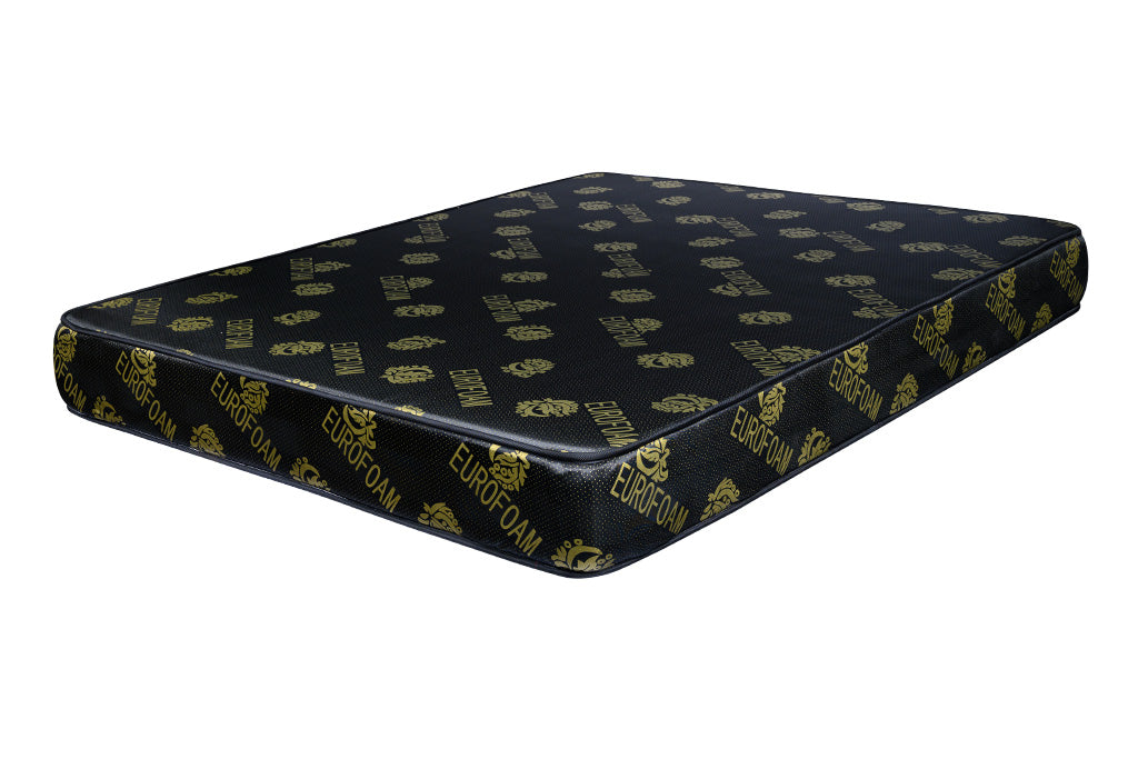 Smart Deluxe Black Mattress 6x6ft 6-Inch Tape Edge 20 Density Foam Durable Breathable Mattress