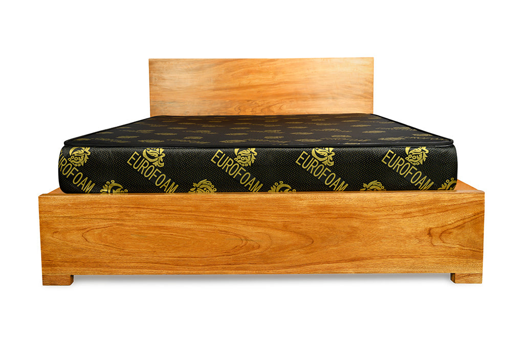 Smart Deluxe Black Mattress 6x6ft 6-Inch Tape Edge 20 Density Foam Durable Breathable Mattress
