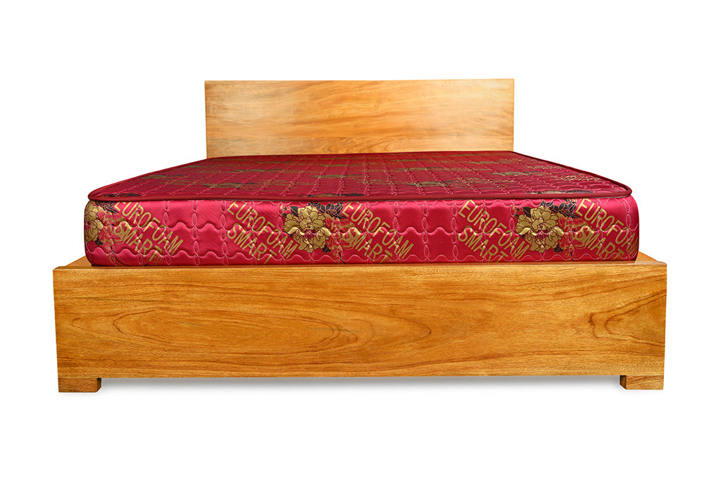 Euro Foam Smart Quilted Mattress Maroon - 5x6ft 6-Inch with 20 Density Foam, Premium Fabric, Quilted & Tape Edge Design