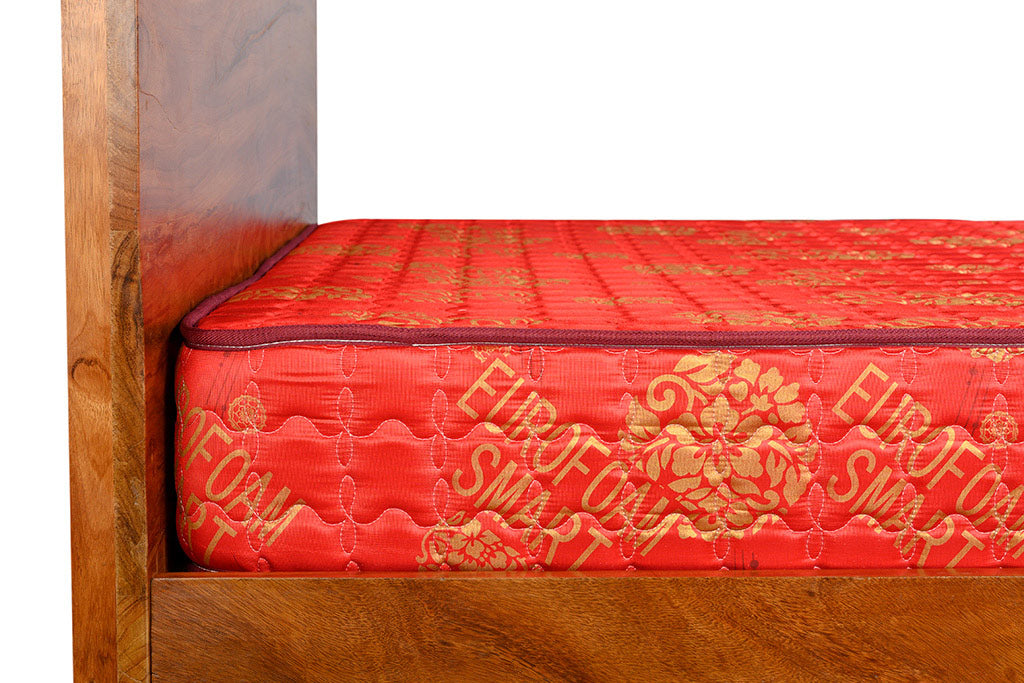 Smart Quilted Mattress Tomato Red - 6x6ft 6-Inch with 20 Density Foam, Premium Fabric, Quilted & Tape Edge Design