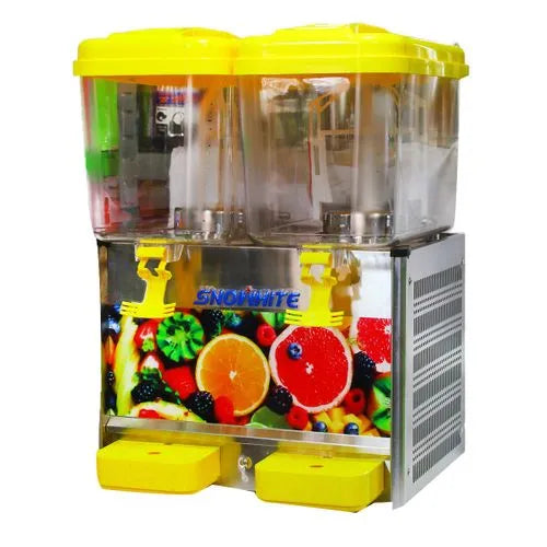Commercial Electric Double Tank Juice Dispenser with 2 Taps 18L