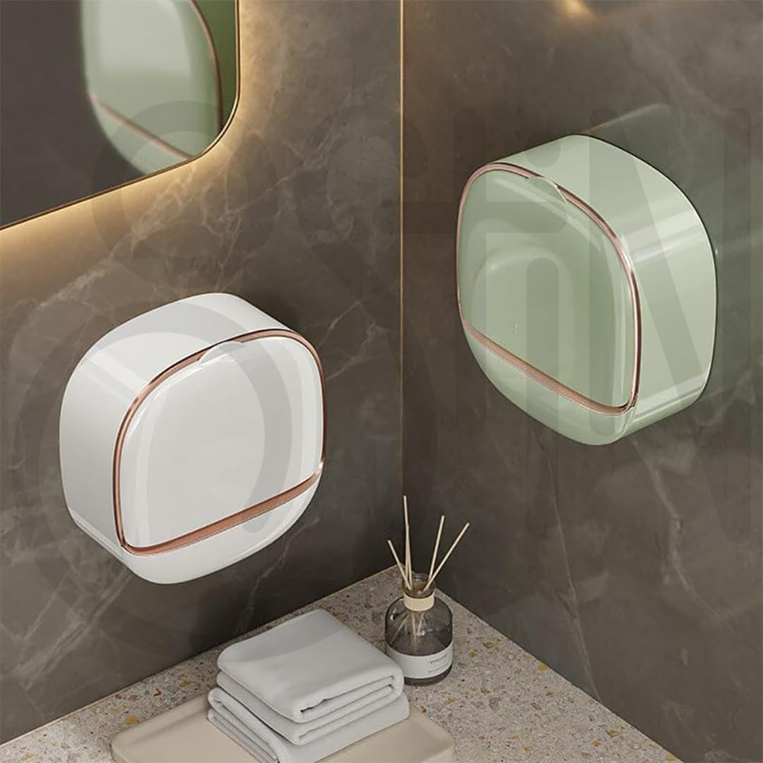 Wall Mounted Soap Holder with Drain Tray – Self-Adhesive, Waterproof Soap Dish for Shower & Bathroom | Keeps Soap Dry & Secure (Multi- Color)