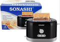 Sonashi 2 Slice Bread Toaster ST-209 | Countertop Toaster w/ Heating Control, Pilot Lamps, Detachable Crumb Tray - LIFE STORES UGANDA