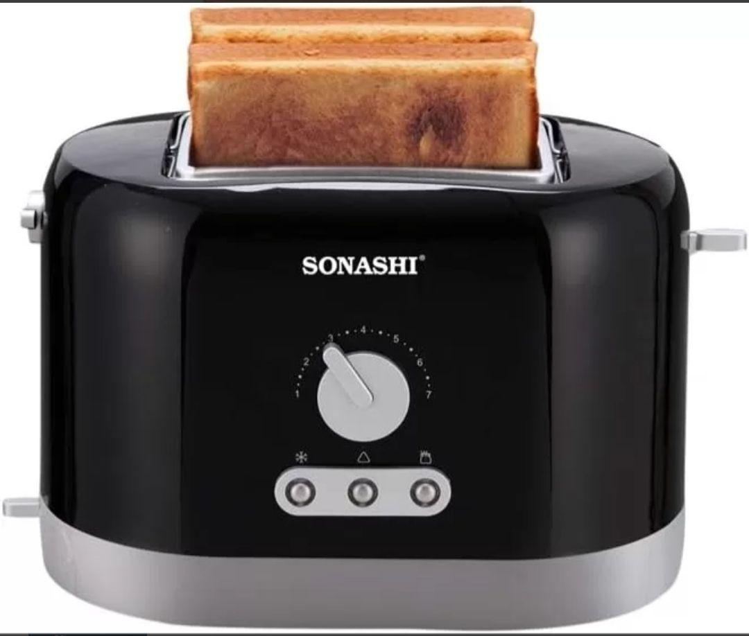 Sonashi 2 Slice Bread Toaster ST-209 | Countertop Toaster w/ Heating Control, Pilot Lamps, Detachable Crumb Tray - LIFE STORES UGANDA