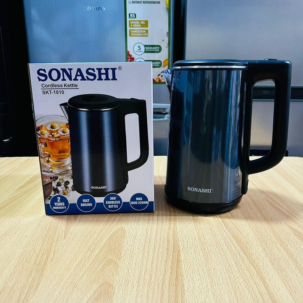 Sonashi Electric Cordless Kettle SKT-1810 | 1.8L Capacity, Convenient and Versatile - LIFE STORES UGANDA