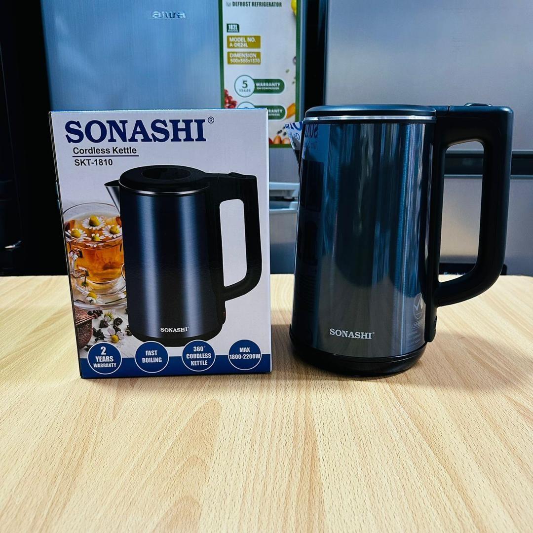 Sonashi Electric Cordless Kettle SKT-1810 | 1.8L Capacity, Convenient and Versatile - LIFE STORES UGANDA