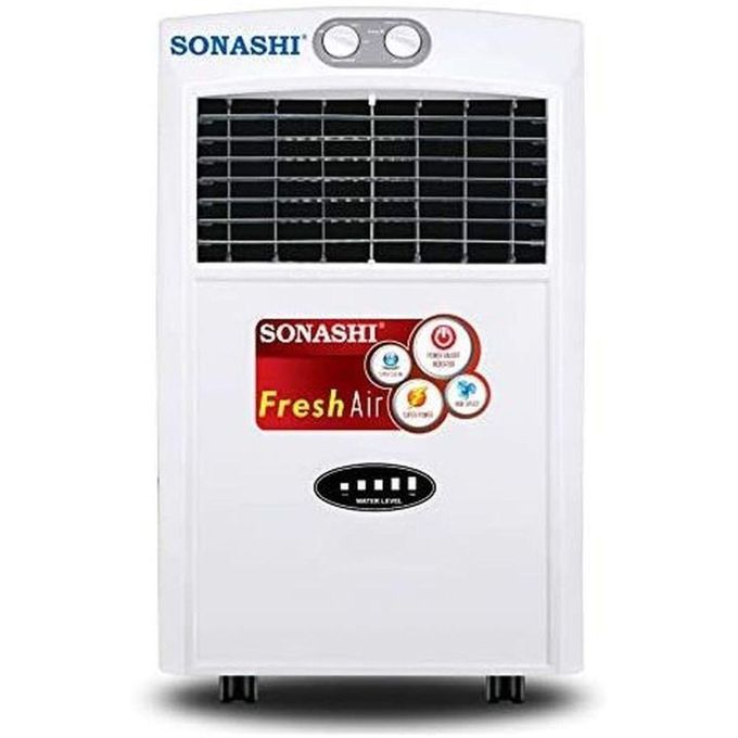 Sonashi 15L Air Cooler SAC-203 – Portable Air Cooler, Honeycomb Cooling, 3 Speed, Ice Chamber, White