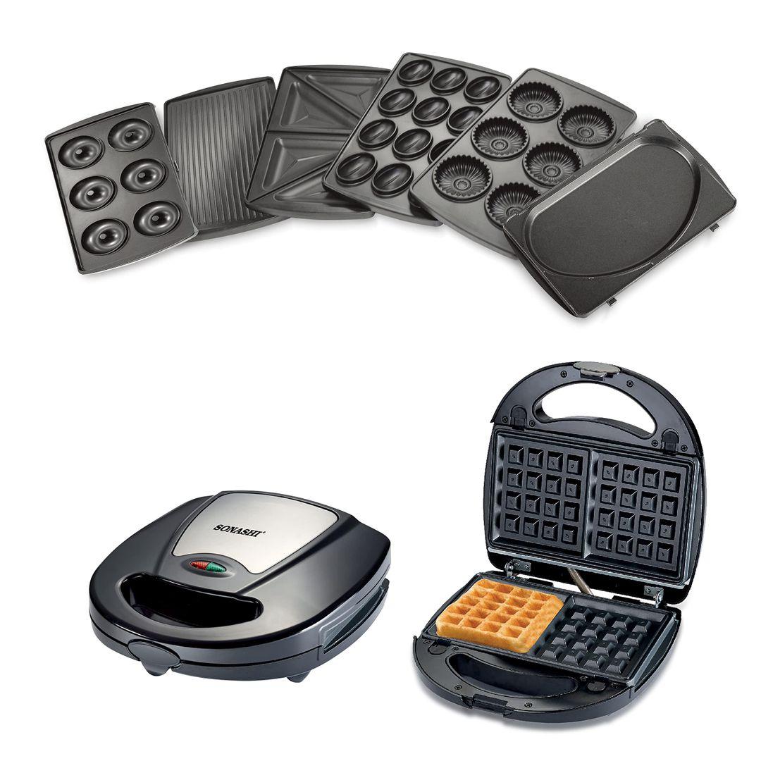 Sonashi 7-in-1 Multi Snack Maker SSM-862 | Versatile Kitchen Appliance for Sweet and Savory Treats - LIFE STORES UGANDA