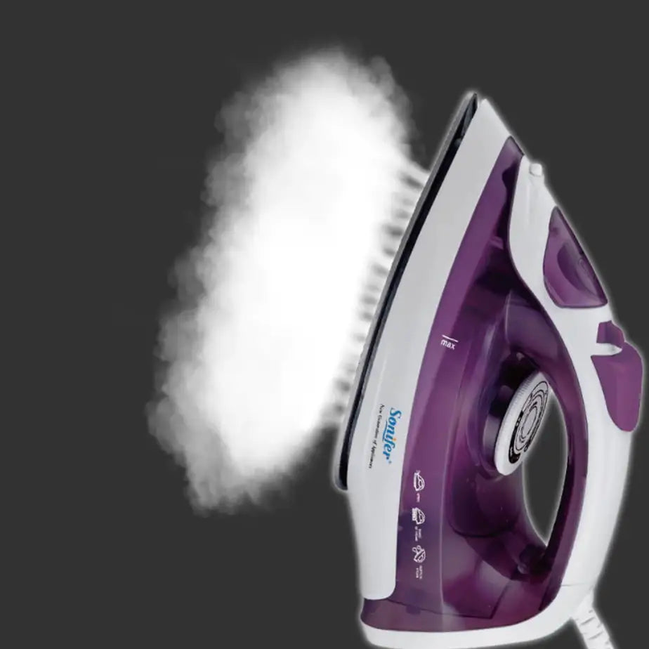 Sonifer Steam Iron – 2400W Fast Ironing, Ceramic Non-Stick Soleplate, 180g Steam Boost, Self-Clean