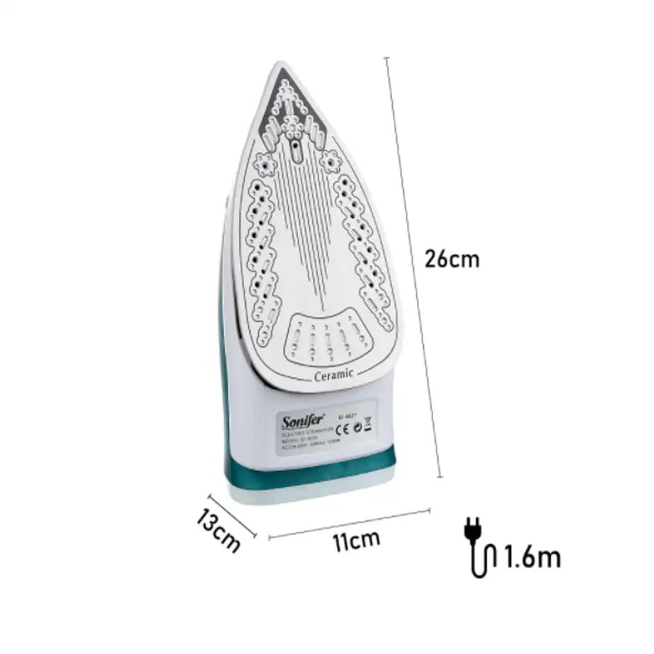 Sonifer Steam Iron – 2400W Fast Ironing, Ceramic Non-Stick Soleplate, 180g Steam Boost, Self-Clean