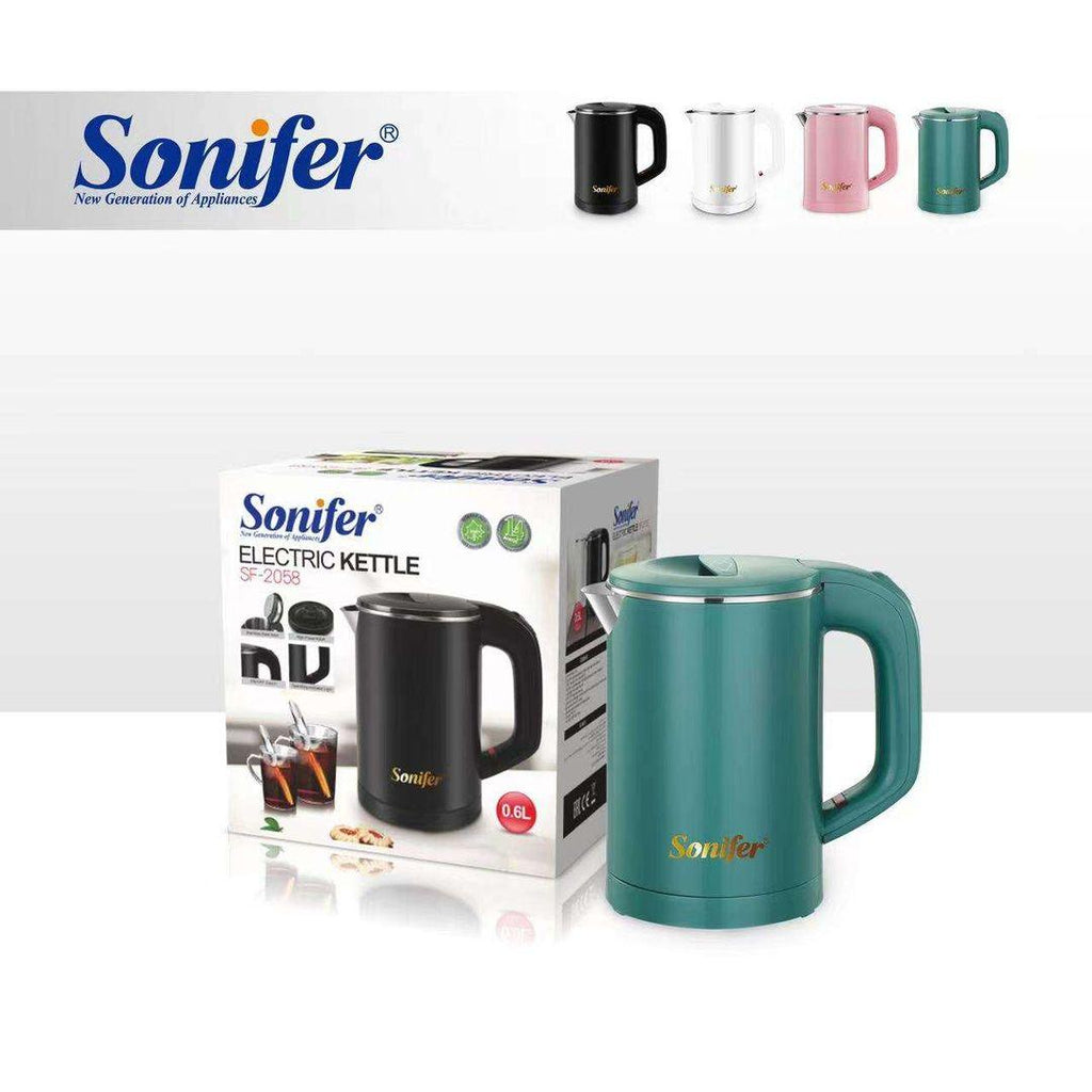 Sonifer Portable Travel Electric Kettle Mug 0.6L SF-2058 | Rapid Boil & Safety Features - LIFE STORES UGANDA