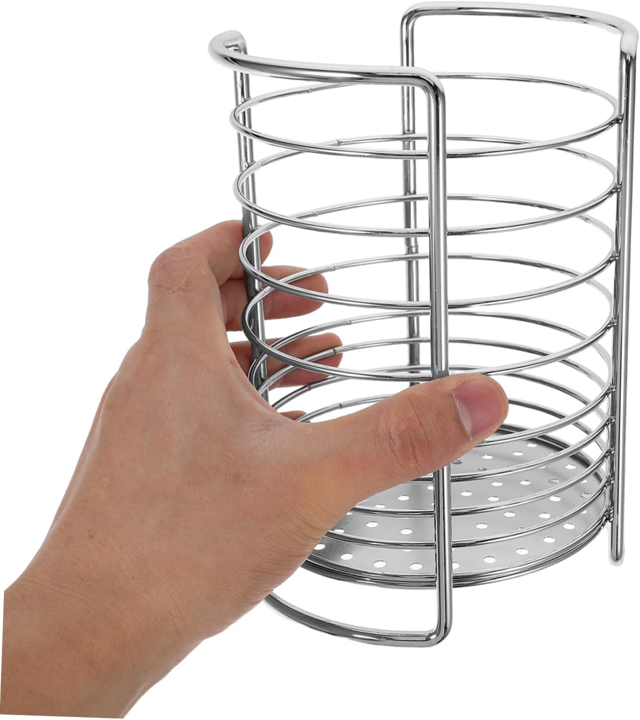 Stainless Steel Utensil Holder – Rust-Proof Kitchen Organizer with Space-Saving Design