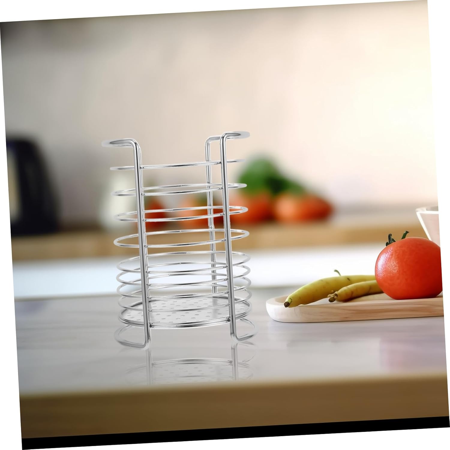 Stainless Steel Utensil Holder – Rust-Proof Kitchen Organizer with Space-Saving Design