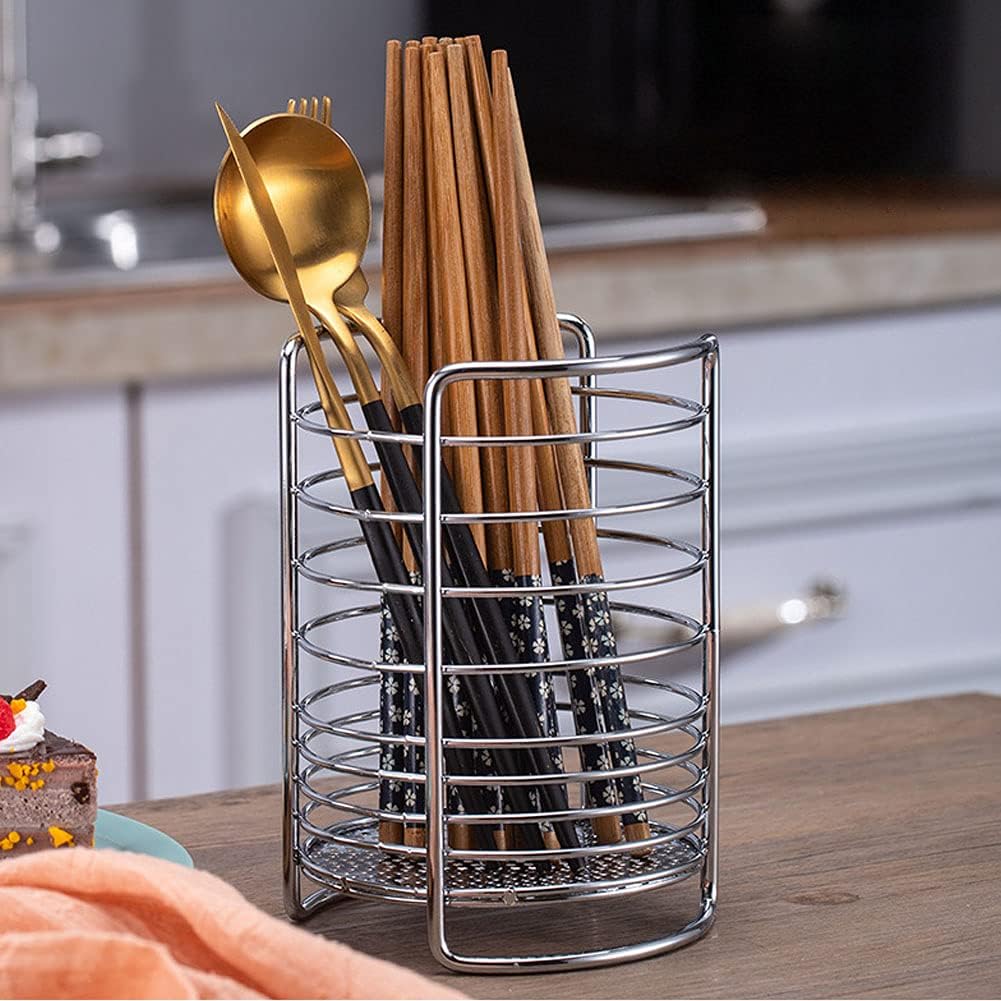 Stainless Steel Utensil Holder – Rust-Proof Kitchen Organizer with Space-Saving Design