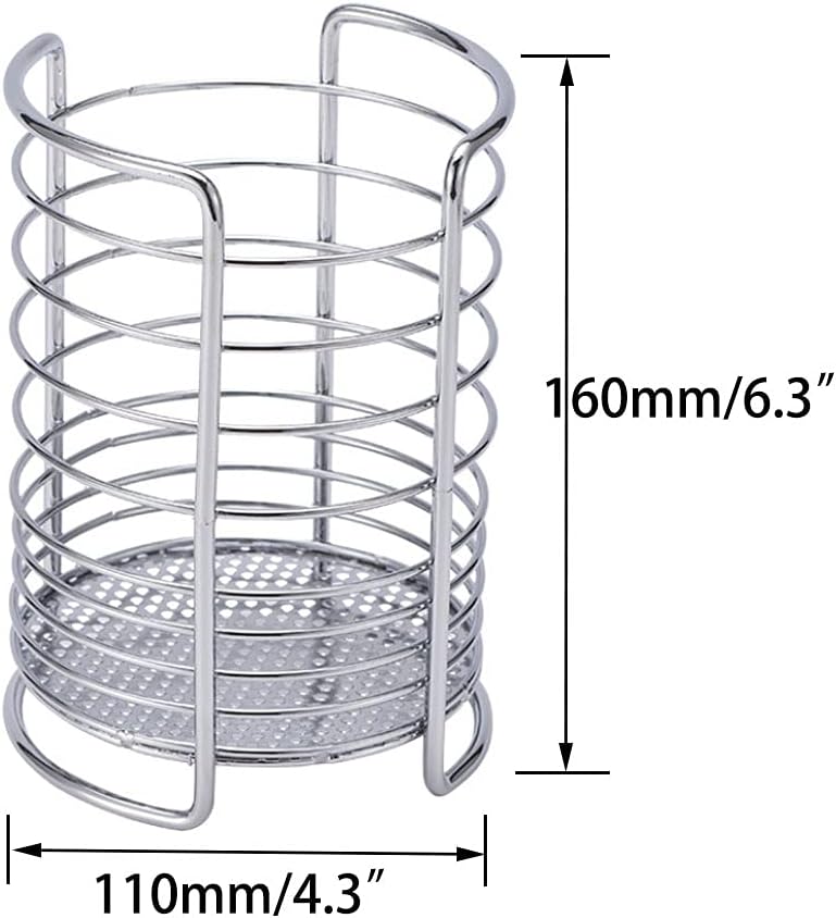 Stainless Steel Utensil Holder – Rust-Proof Kitchen Organizer with Space-Saving Design