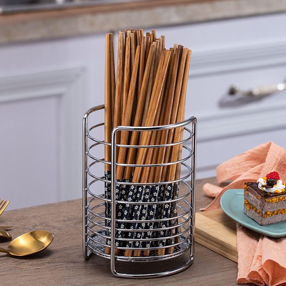 Stainless Steel Utensil Holder – Rust-Proof Kitchen Organizer with Space-Saving Design