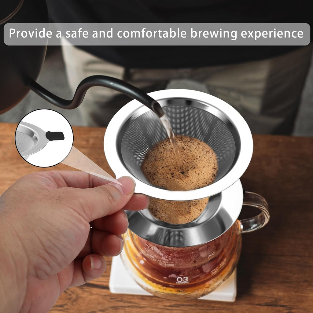 AuraBrew Stainless Steel Pour Over Coffee Filter