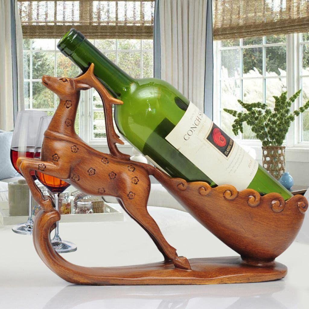 Single Wine Holder | Sika Deer, Elk, Swan Statue Wine Rack – Premium Home Décor - LIFE STORES UGANDA