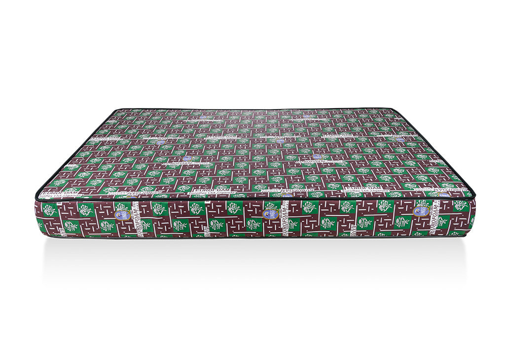 Euro foam Standard Tape Edge T-Design Mattress - 6ft x 6ft, 6-Inch Sealed Foam Mattress with Breathable Fabric, Durable