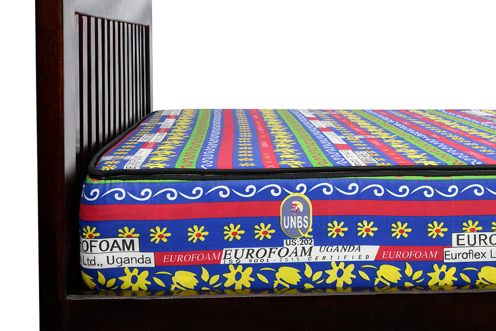 Euro foam Standard Tape Edge Tulip Mattress - 5ft x 6ft, 6-Inch Sealed Foam Mattress with Breathable Fabric, Durable & Affordable