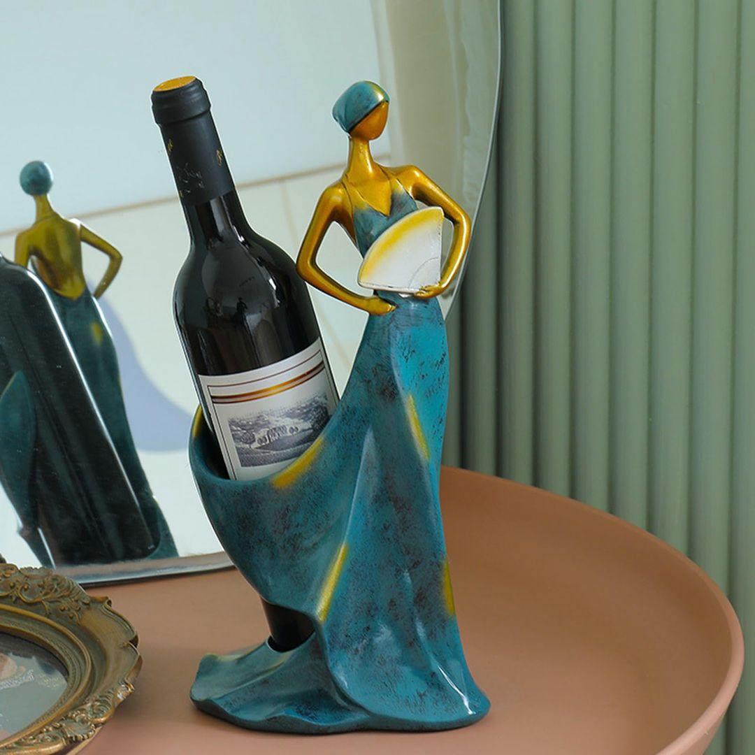 Standing Lady Wine Rack | Dancing Girl Figurine Wine Bottle Holder – Elegant Home Décor - LIFE STORES UGANDA