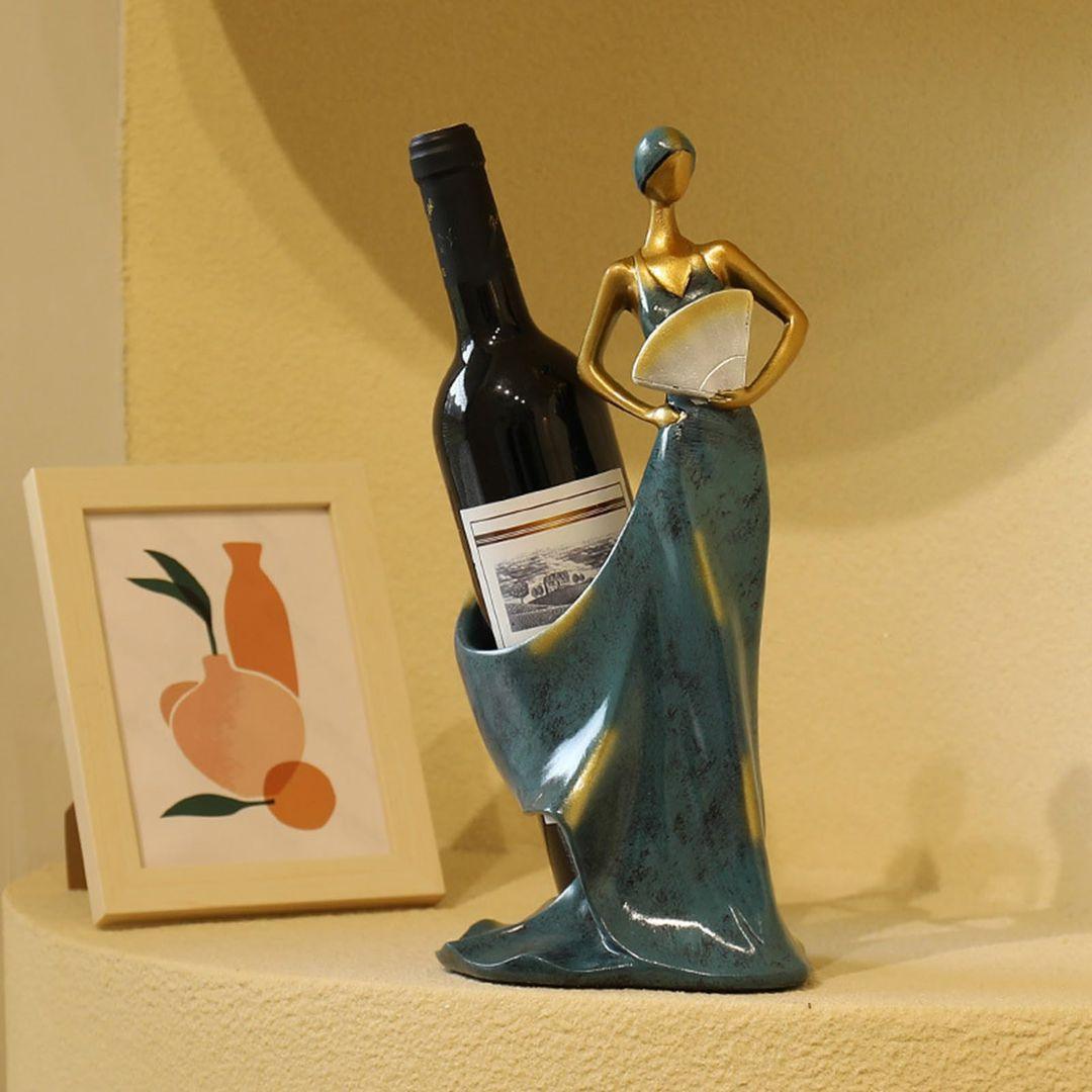 Standing Lady Wine Rack | Dancing Girl Figurine Wine Bottle Holder – Elegant Home Décor - LIFE STORES UGANDA
