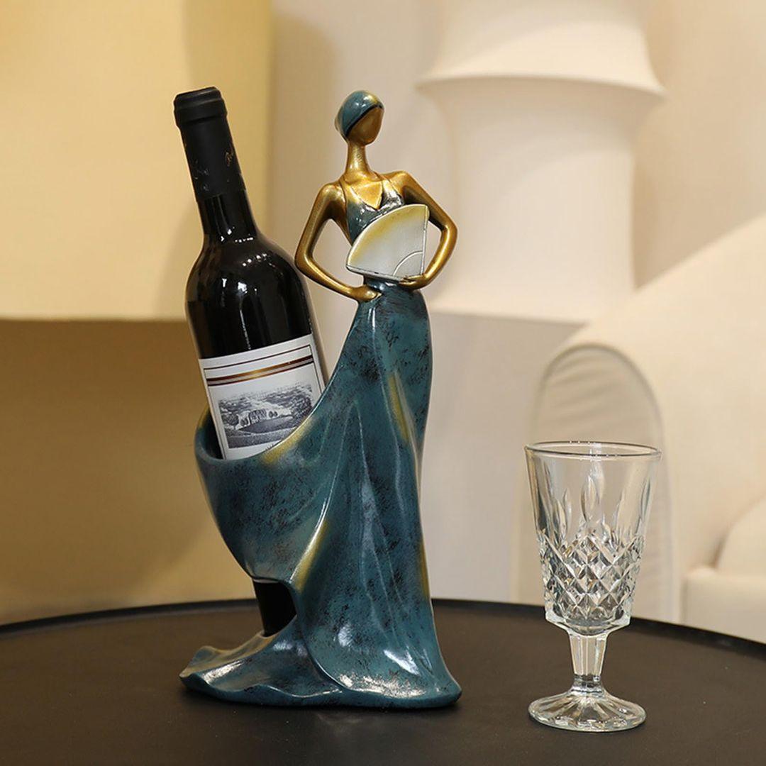 Standing Lady Wine Rack | Dancing Girl Figurine Wine Bottle Holder – Elegant Home Décor - LIFE STORES UGANDA