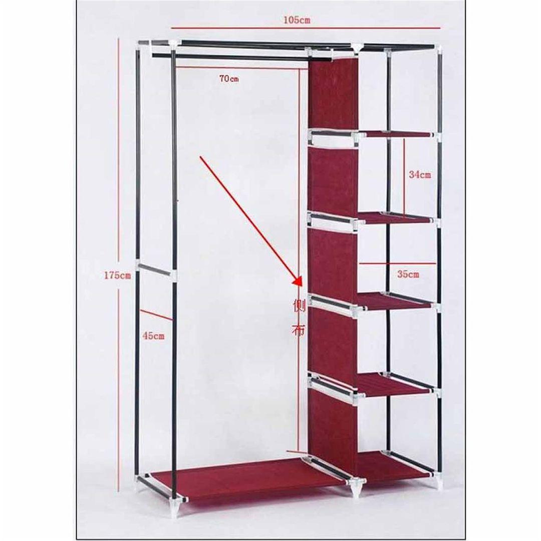 Steel Metal Fabric Wardrobe | Portable Closet Storage Organizer - LIFE STORES UGANDA
