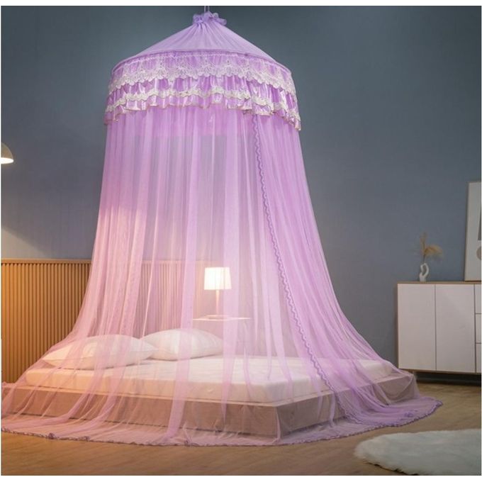 Super Round Bed Mosquito Net - Lightweight with Superior Fabrics & Stylish Design, Fits 3x6 to 6x7 Beds, Universal Size Canopy
