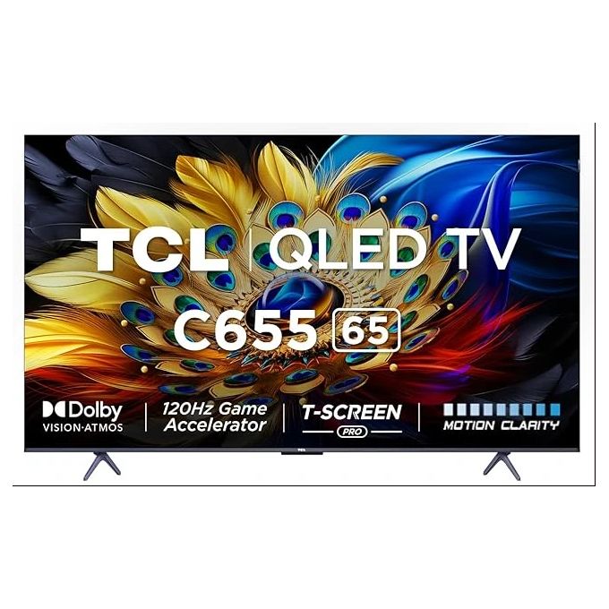 TCL 65 Inch QLED PRO 4K Ultra HD Google TV | 65C655 | ONKYO 2.1ch 144Hz VRR Dolby Vision Atmos