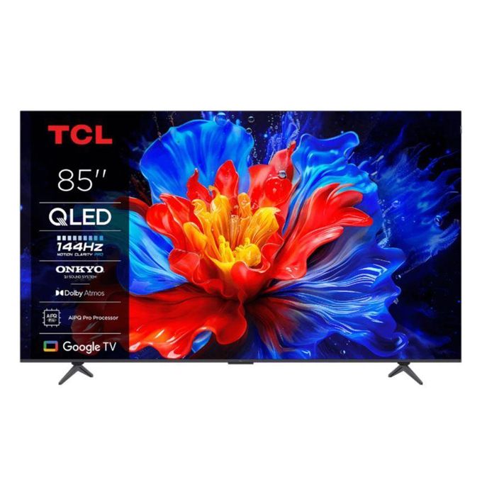TCL 85 Inch 4K QLED HDR Google TV | 85P8K 2025 Model | 144Hz Native ONKYO 2.1ch 450 Nits | Ultra-Slim