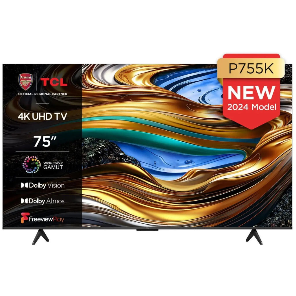 TCL P755 65 Inch 4K UHD Smart TV | Ultra HD HDR | Bezel-Less Design | Large Screen Entertainment