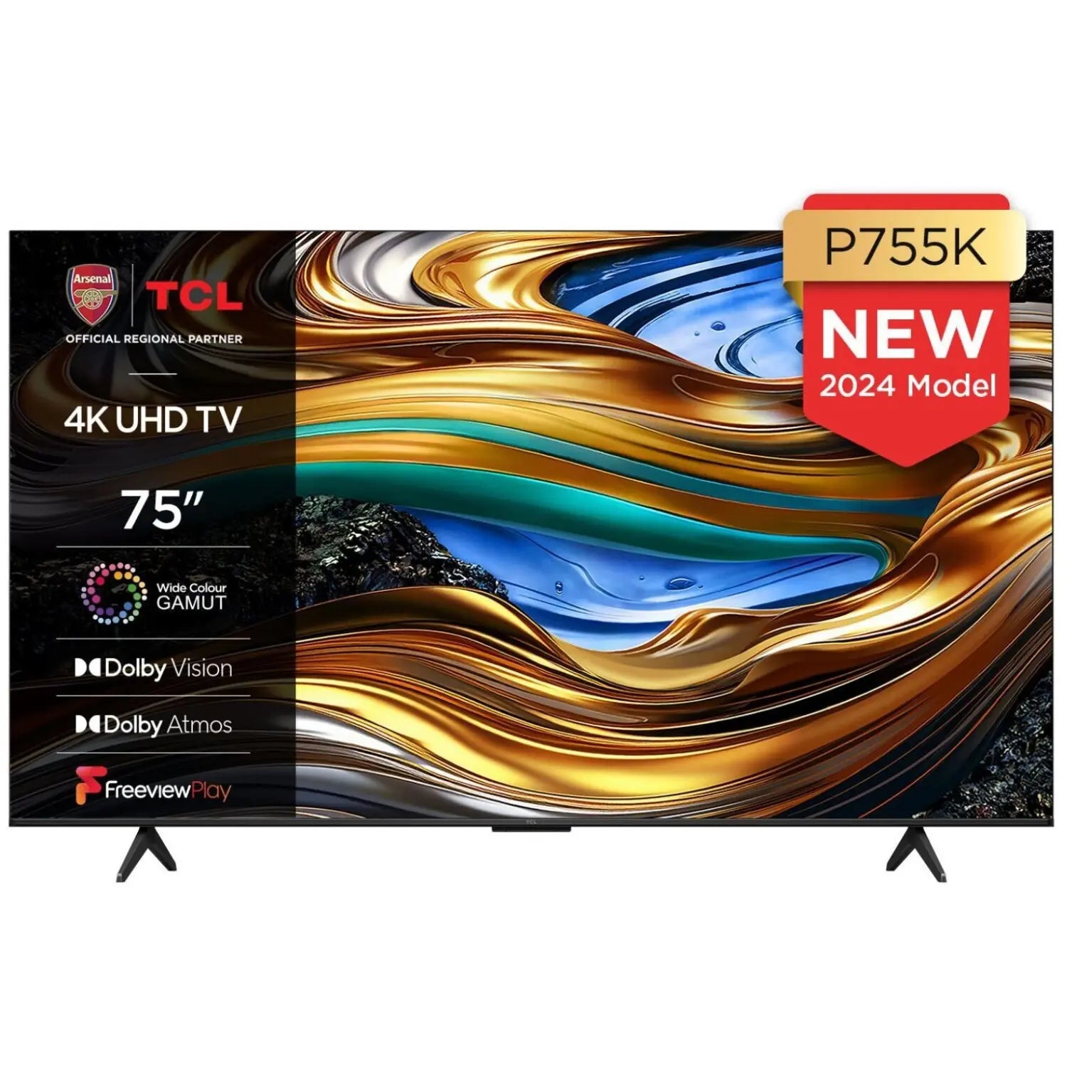 TCL P755 65 Inch 4K UHD Smart TV | Ultra HD HDR | Bezel-Less Design | Large Screen Entertainment