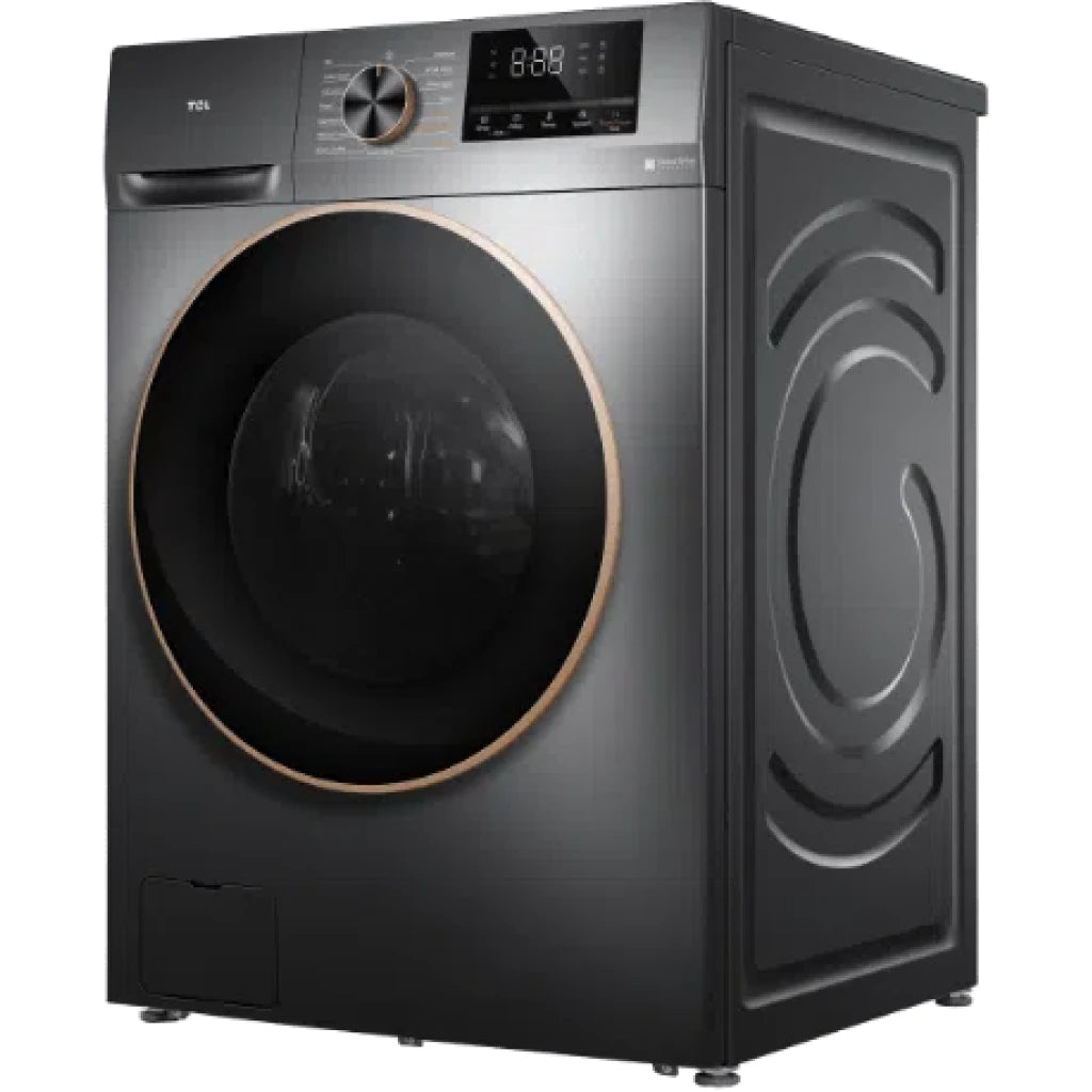 TCL 10kg Front Load Washing Machine P210FLG | 1200 RPM Direct Drive Inverter Motor | 15 Programs A+++ | Honeycomb Drum Steam Wash | Grey