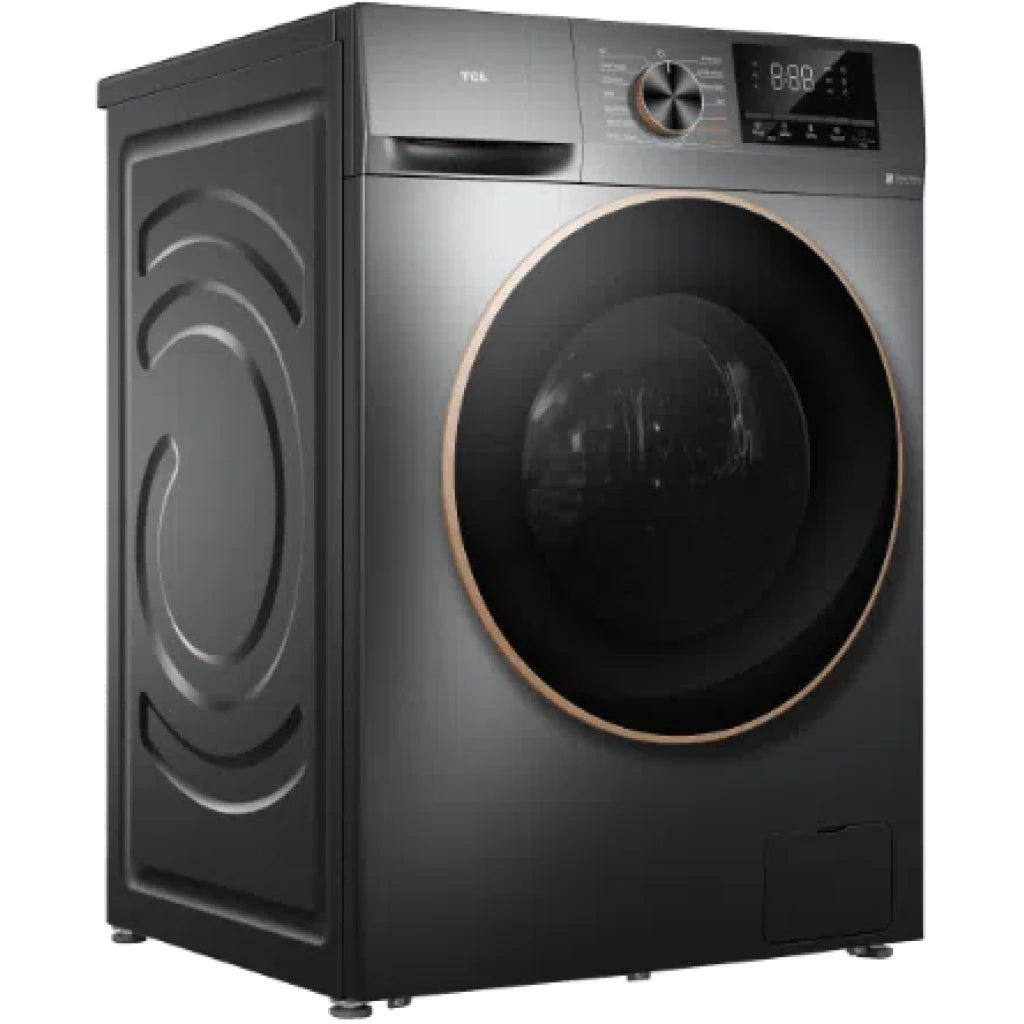 TCL 10kg Front Load Washing Machine P210FLG | 1200 RPM Direct Drive Inverter Motor | 15 Programs A+++ | Honeycomb Drum Steam Wash | Grey