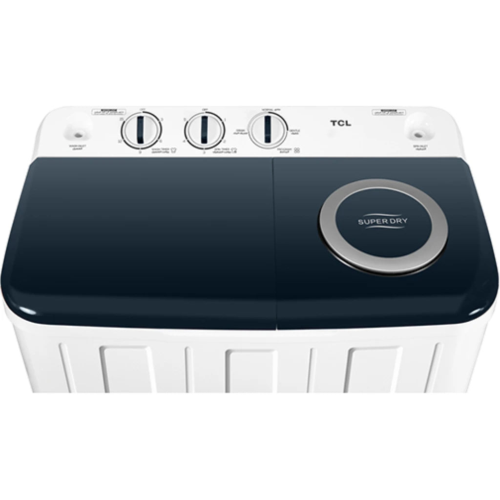 TCL 11kg Twin Tub Washing Machine F210TT | Semi-Automatic Wash & Dry | Extra-Large Capacity | Rust Proof Body | 2 Years Warranty