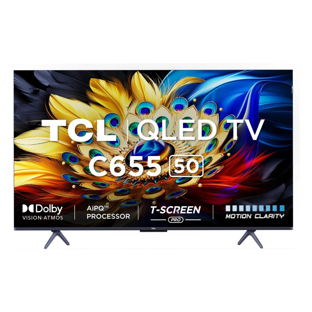 TCL 50 Inch QLED PRO 4K Ultra HD Google TV | 50C655 | HDR10+ Dolby Vision Atmos | ONKYO 2.1ch 120Hz VRR