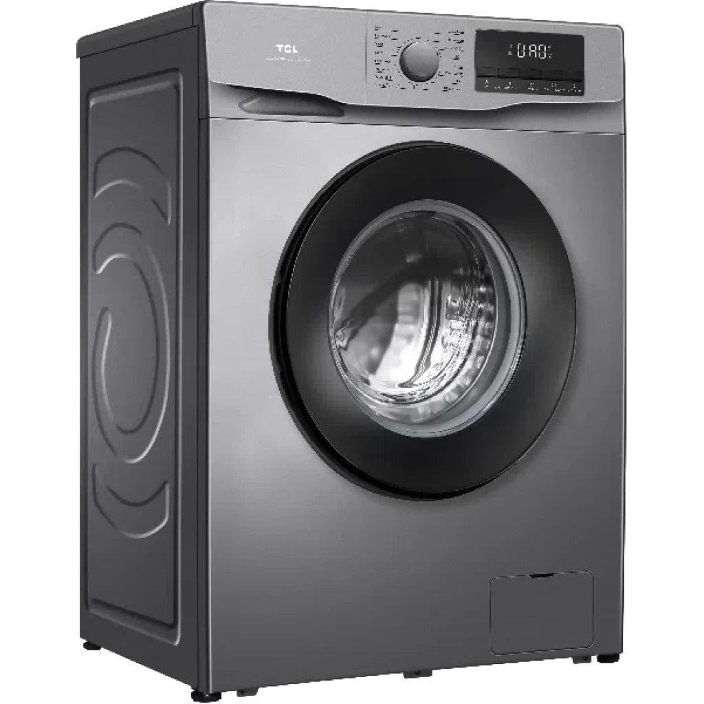 TCL 8kg Front Load Washing Machine P608FLG | Digital Inverter Motor | 1400 RPM 16 Programs A+++ | Grey