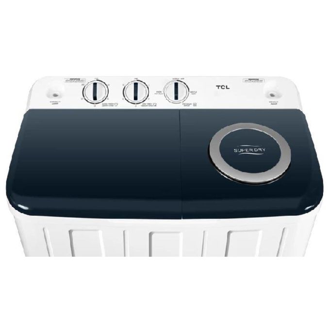 TCL 8kg Twin Tub Washing Machine F207TT | Semi-Automatic Wash & Dry | Rust Proof Body | 2 Years Warranty