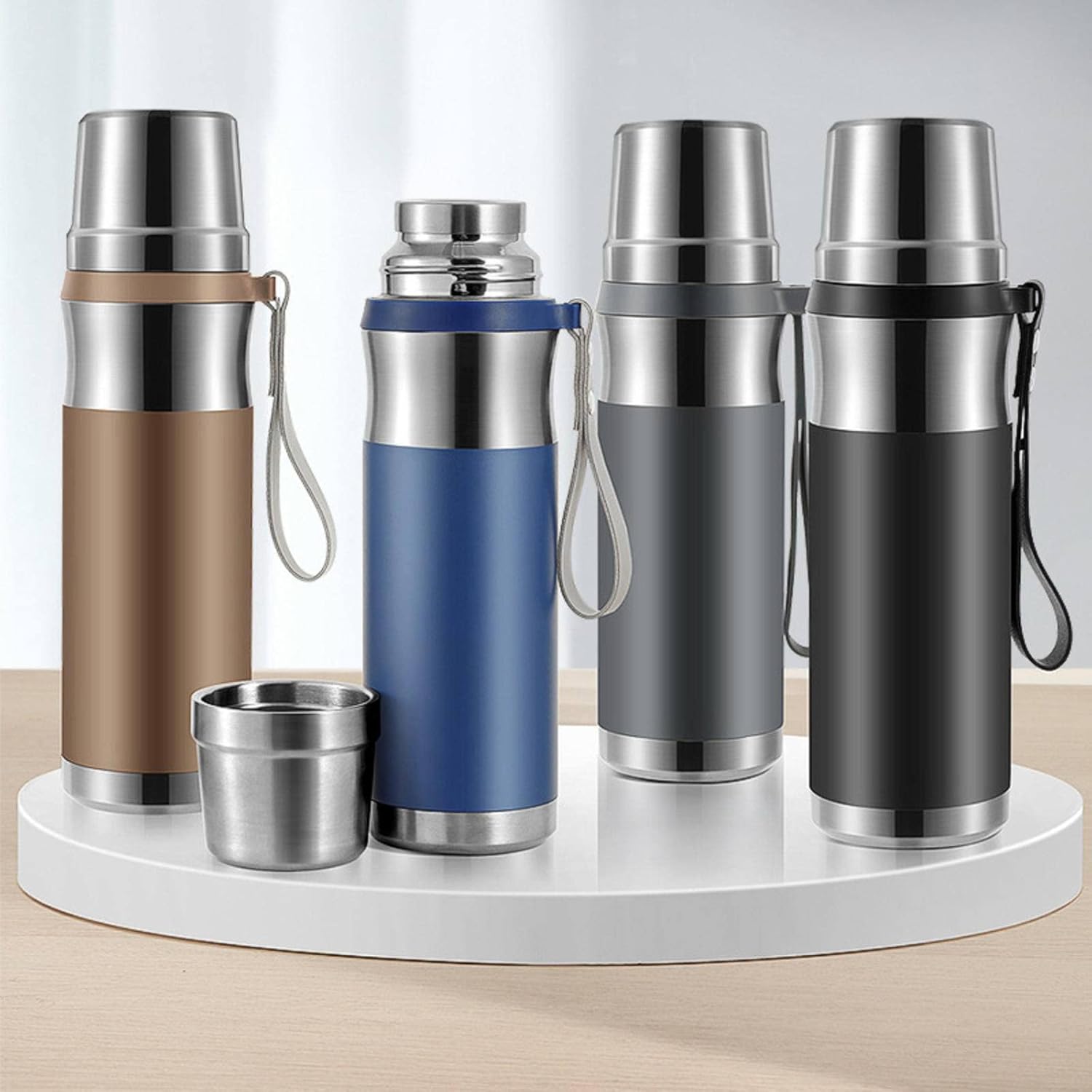 Stainless Steel Insulated Thermos Bottle with Tea Infuser – Hot or Cold, All Day Long