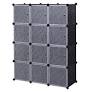 3 Column Plastic Wardrobe with Shoe Rack | Portable Closet Organizer