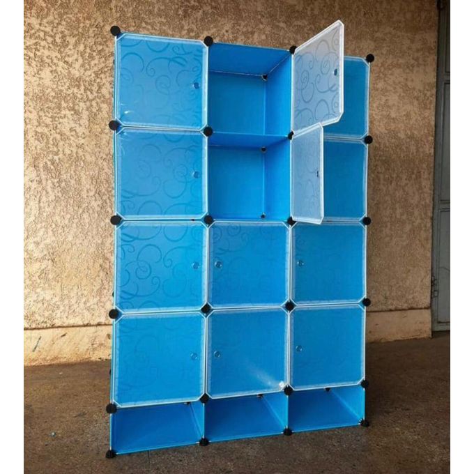 3 Column Plastic Wardrobe with Shoe Rack | Portable Closet Organizer