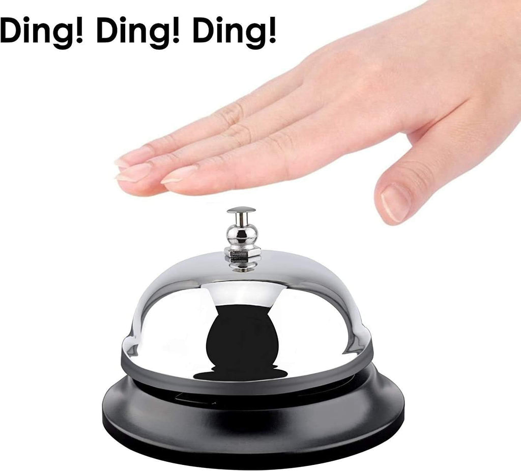 Stainless Steel Service Bell – Premium Table Bell for Reception, Restaurant, Hotel & Home | Loud Ringing Call Bell