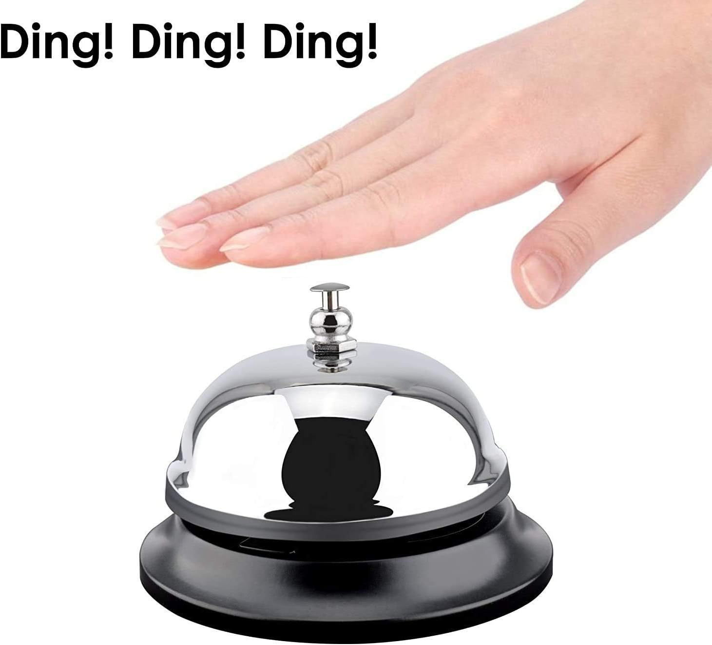 Stainless Steel Service Bell – Premium Table Bell for Reception, Restaurant, Hotel & Home | Loud Ringing Call Bell