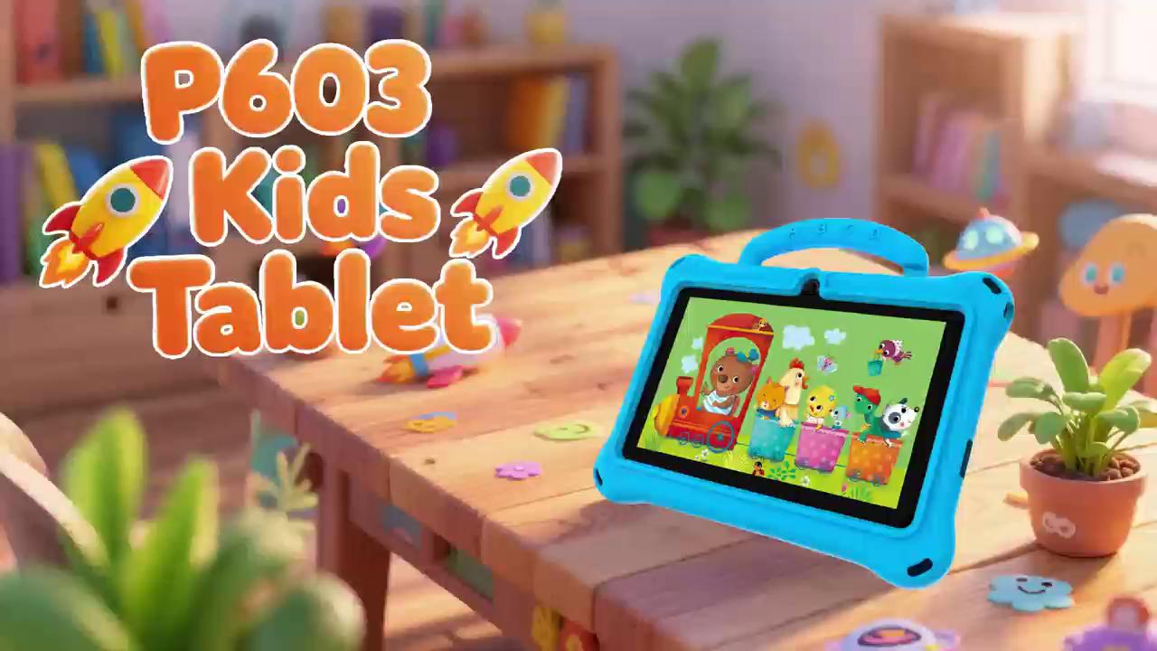 Telzeal P603 Kids Tablet | 7" HD Android, 6GB RAM 128GB Storage, Wi-Fi