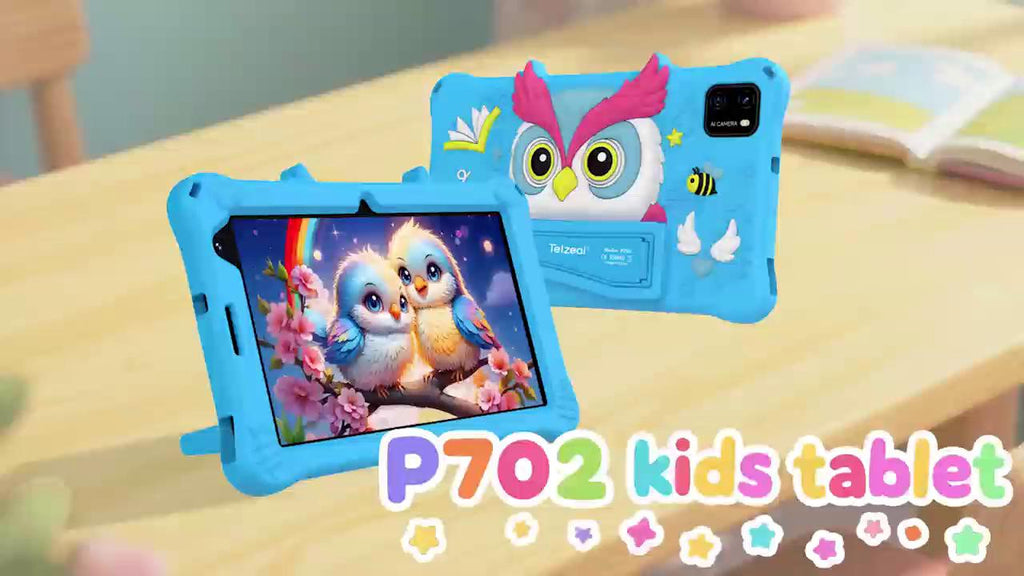 Telzeal P702 Kids Learning Tablet | 7" HD Android 13, 6GB RAM 256GB Storage