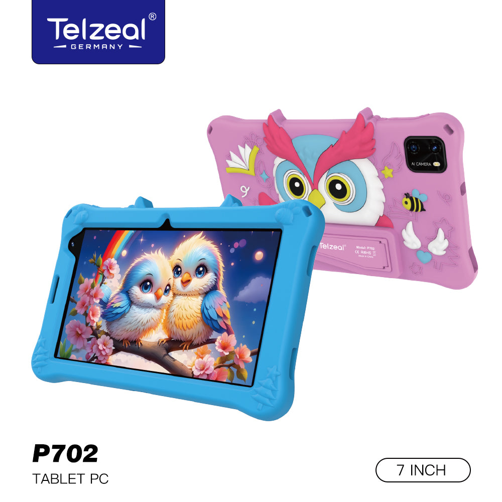 Telzeal P702 Kids Learning Tablet | 7" HD Android 13, 6GB RAM 256GB Storage